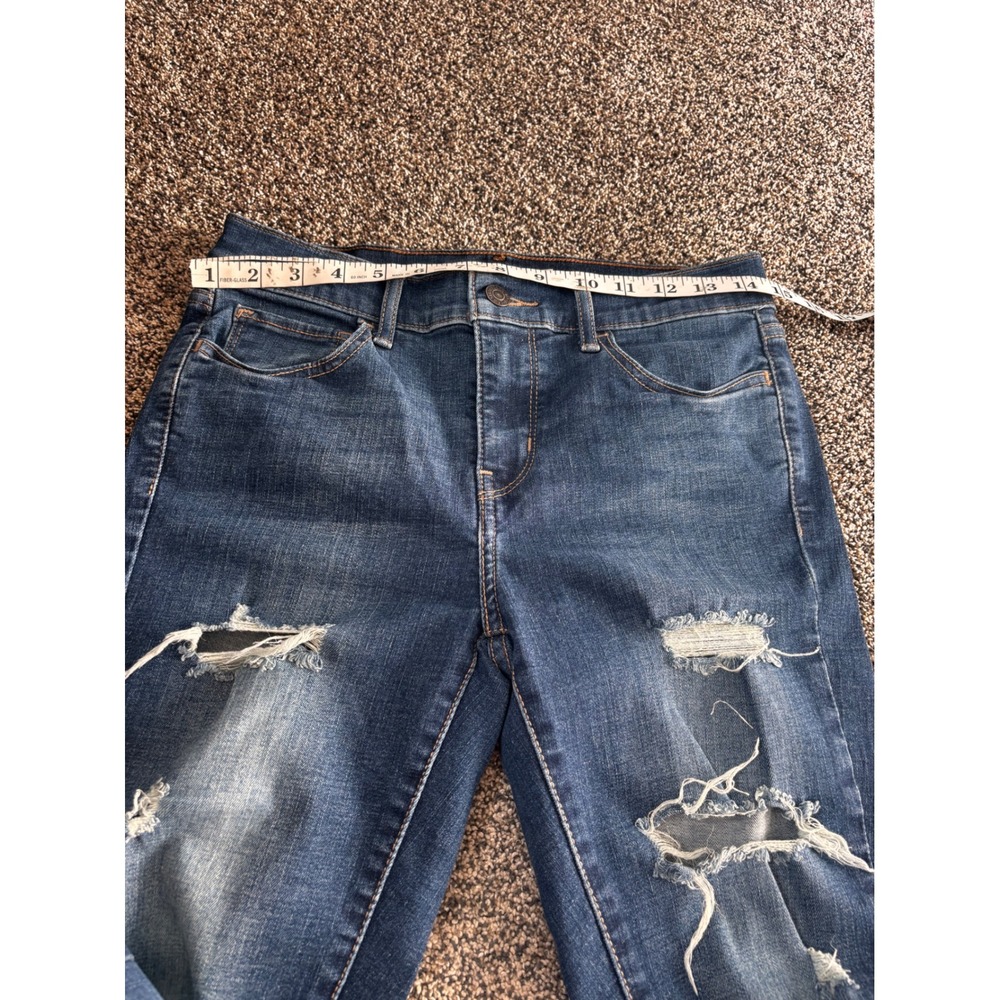 Levi's 710 Super Skinny Distressed cropped Jeans Dark‎ Wash Women's Size 29 - Picture 6 of 11